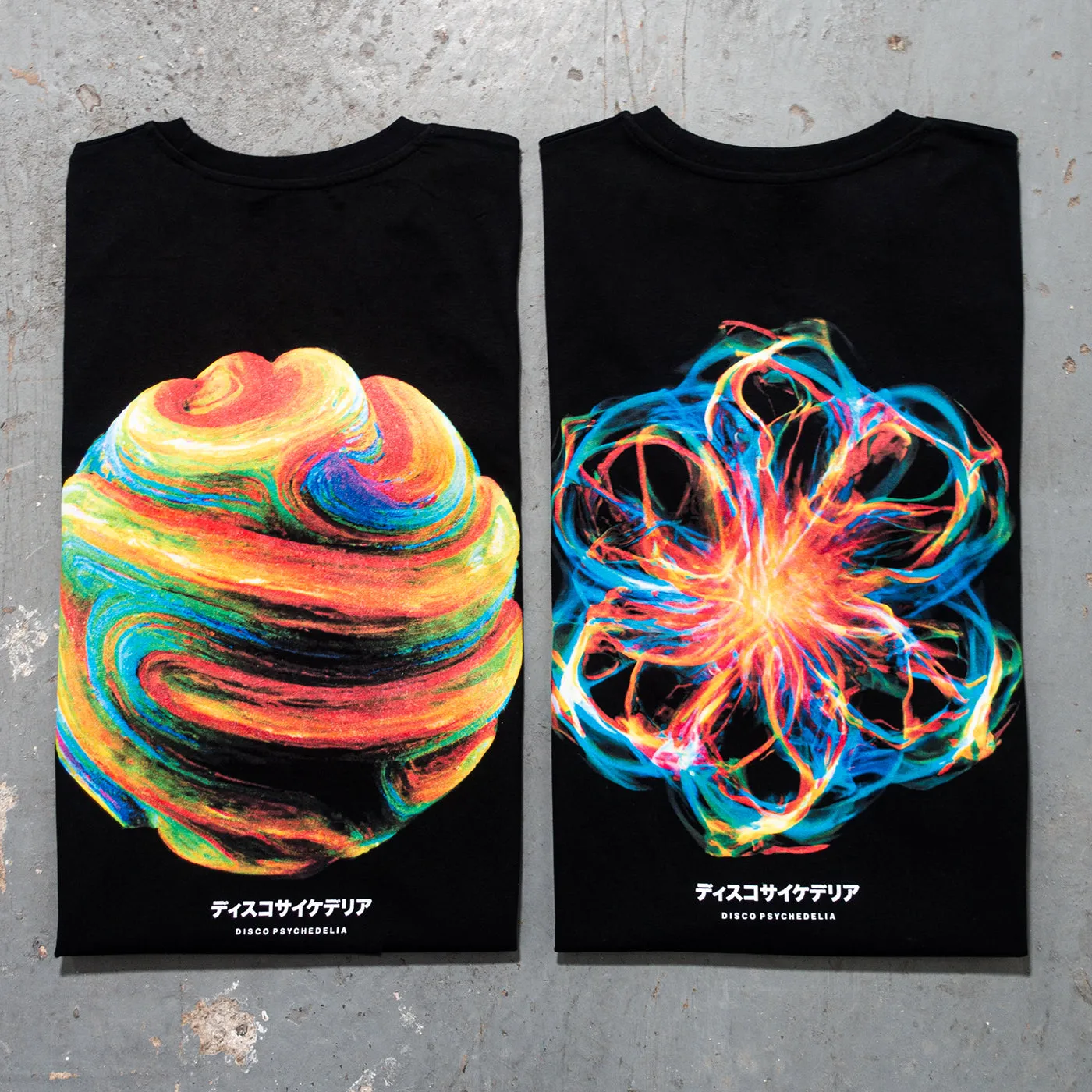 018 Disco Psychedelia Back Print - Tshirt - Black