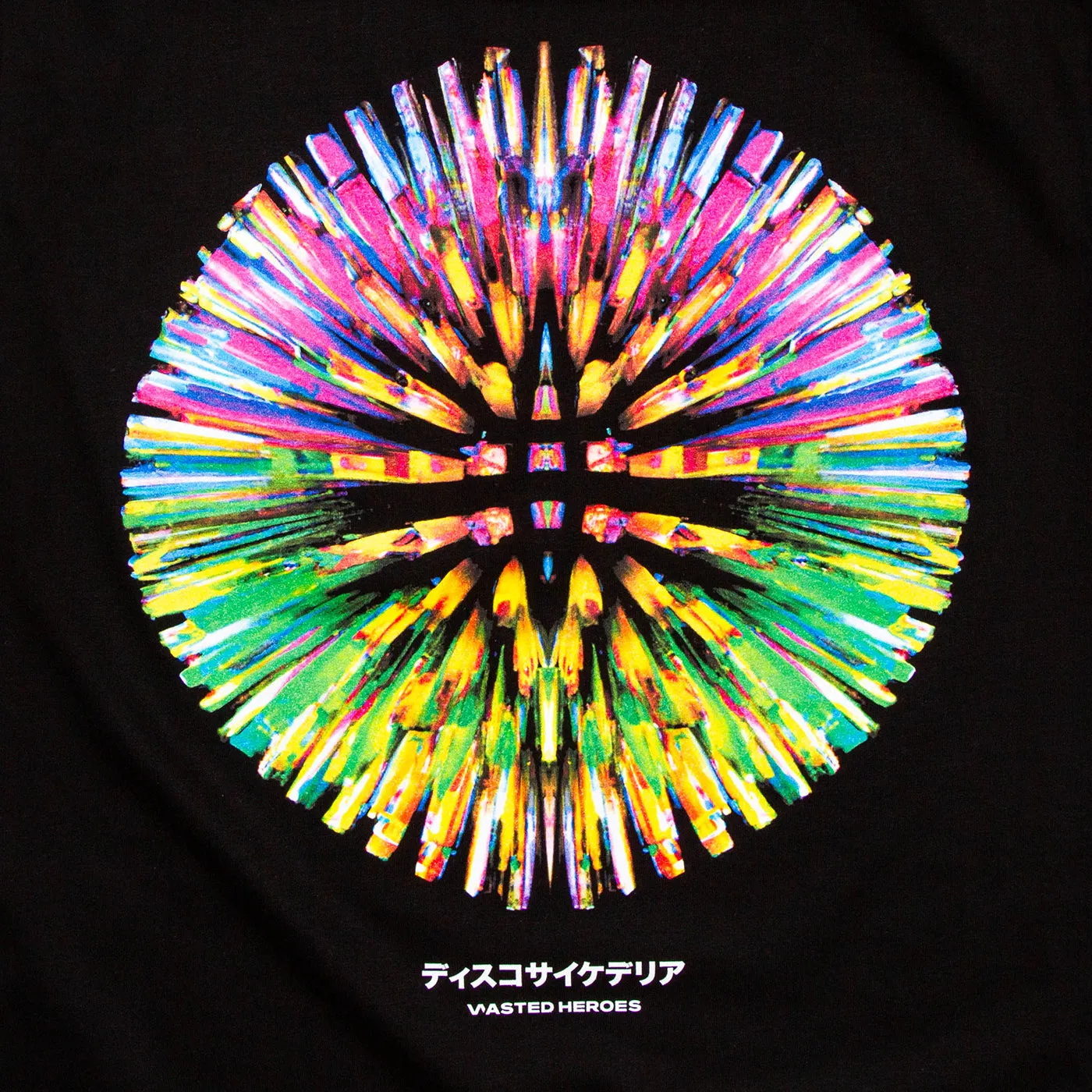 031 Disco Psychedelia Back Print - Tshirt - Black