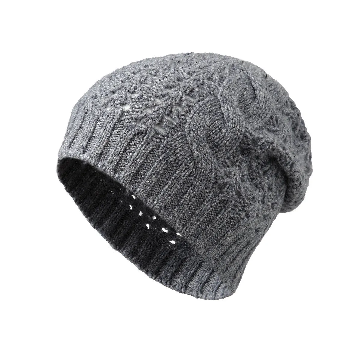 100% Cashmere Classic Cable Knit Beanie