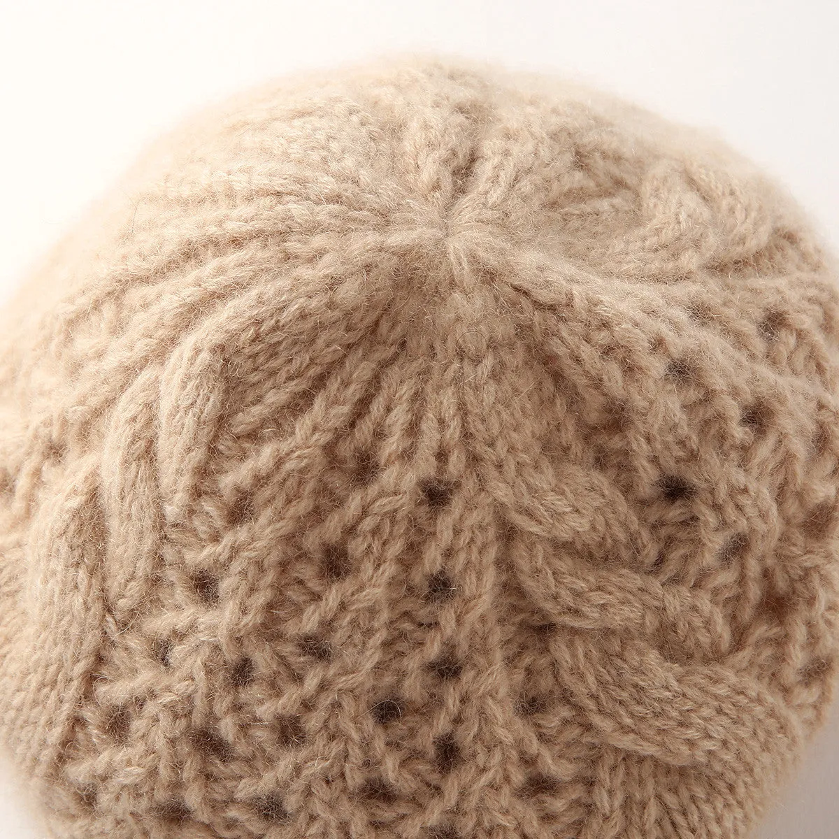 100% Cashmere Classic Cable Knit Beanie