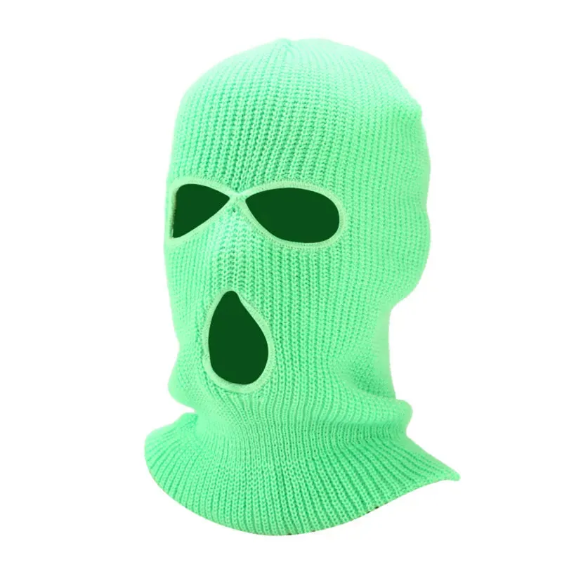 2023 New Fashion 3-Hole Knitted Full Face Cover Ski Mask Winter Balaclava Warm Knit Full Face Mask For Outdoor Sports