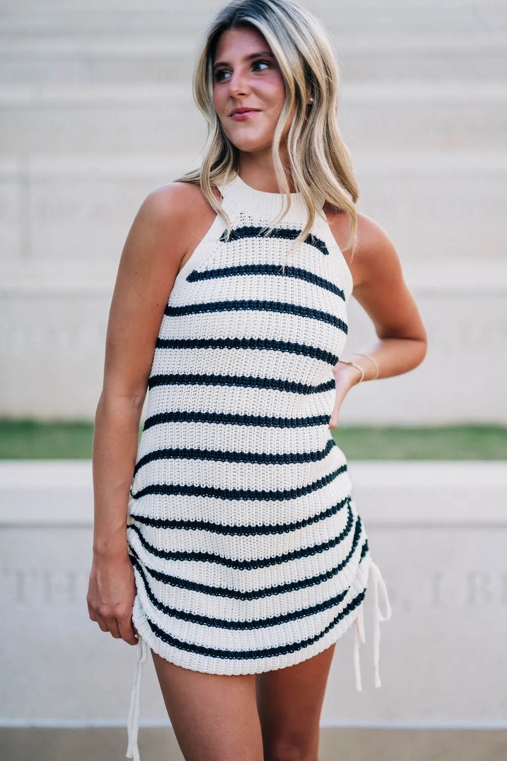 Abbie Dress - Black/White