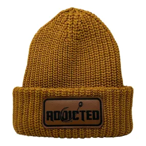 Addicted Fishing Raw Sienna Chunky Beanie