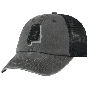 Alabama Crimson Tide TOW Black "Land" Mesh Adj. Relax Hat Cap