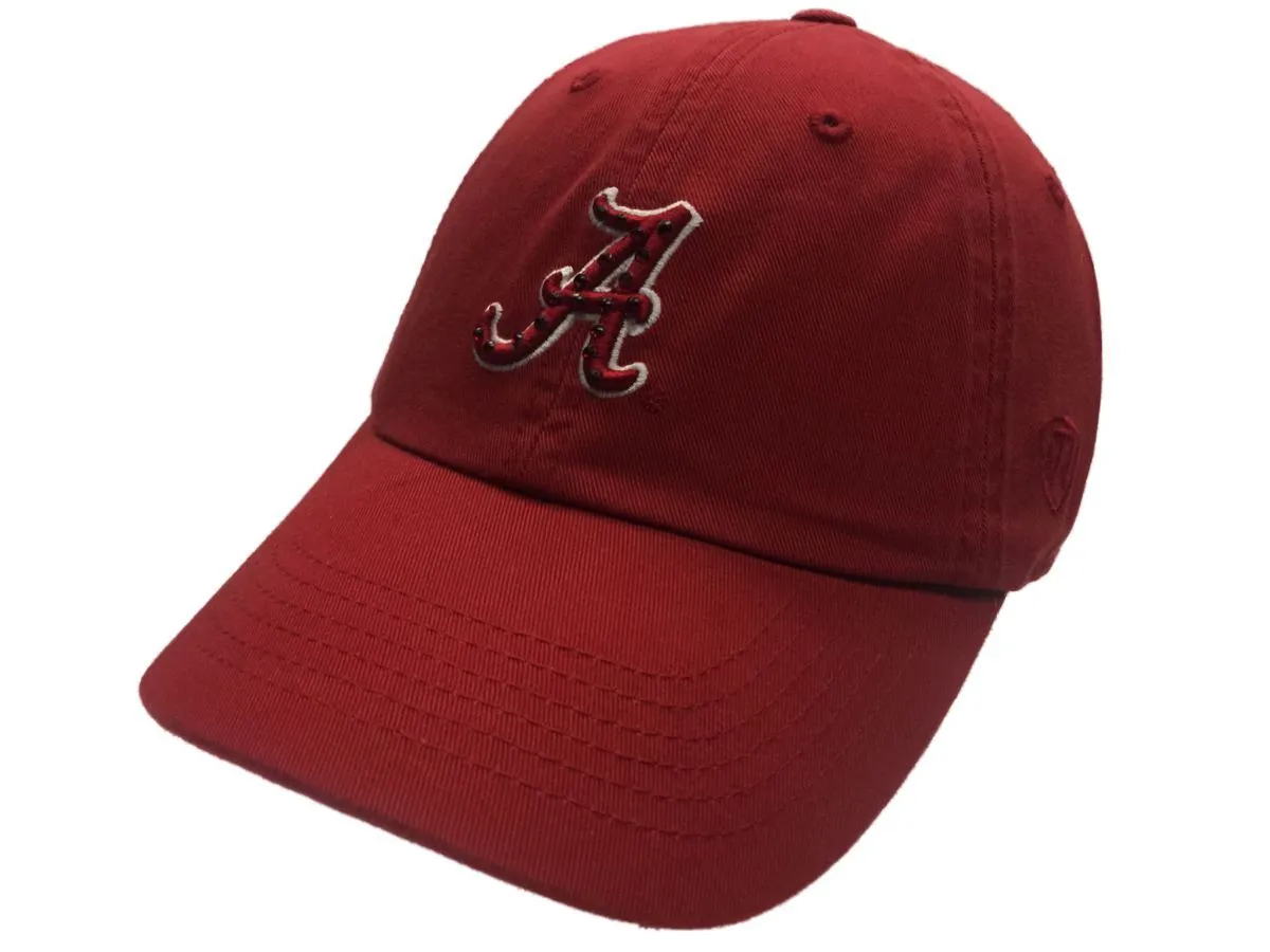 Alabama Crimson Tide TOW Women's Red Radiant Jewel Logo Adj. Slouch Hat Cap