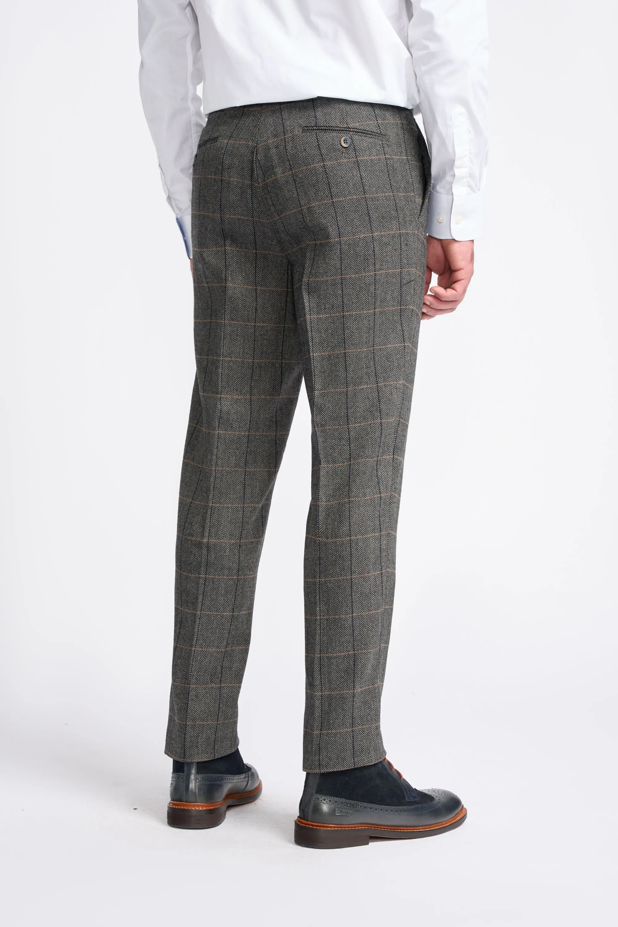 Albert Grey Long Tweed Three Piece Suit