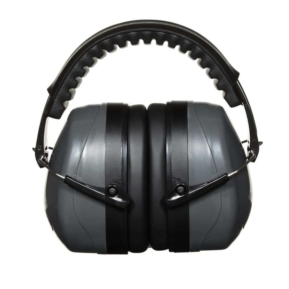 Allen Sound Defender Foldable Safety Earmuffs, Hearing Protection, Black/Gray