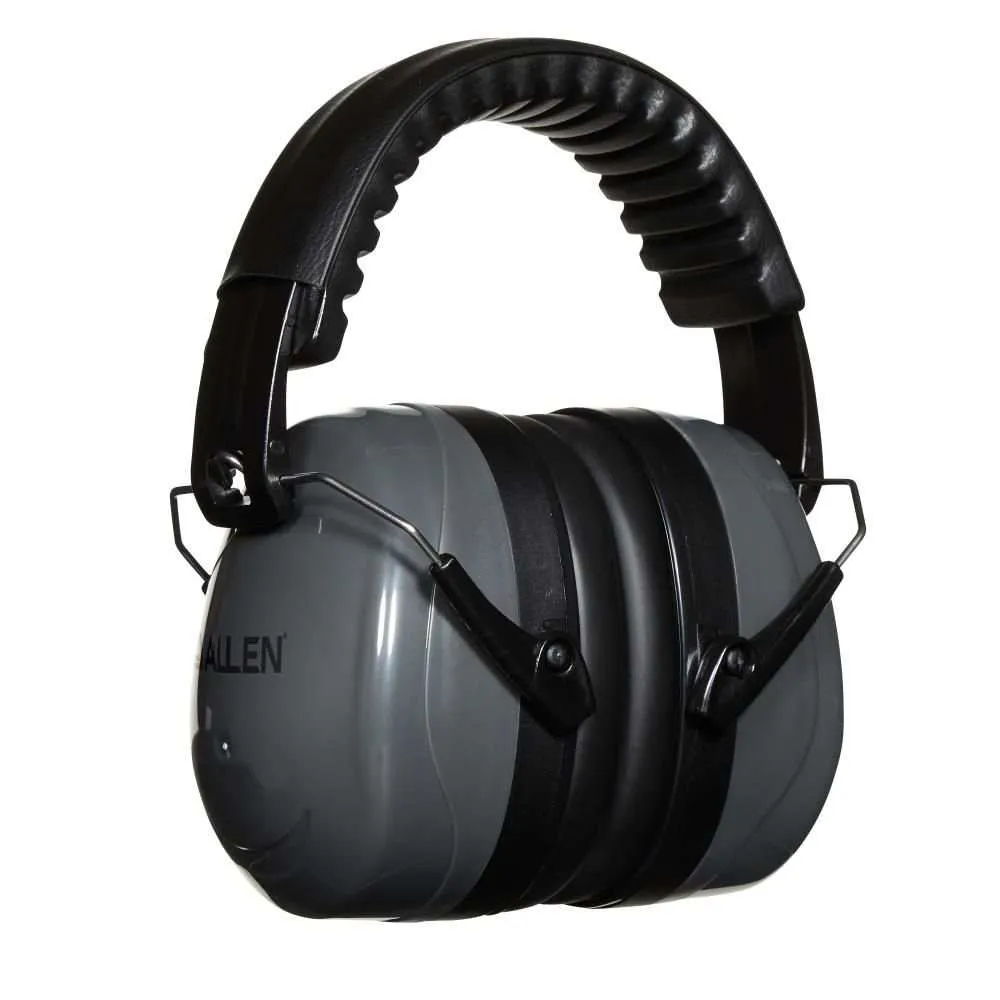 Allen Sound Defender Foldable Safety Earmuffs, Hearing Protection, Black/Gray