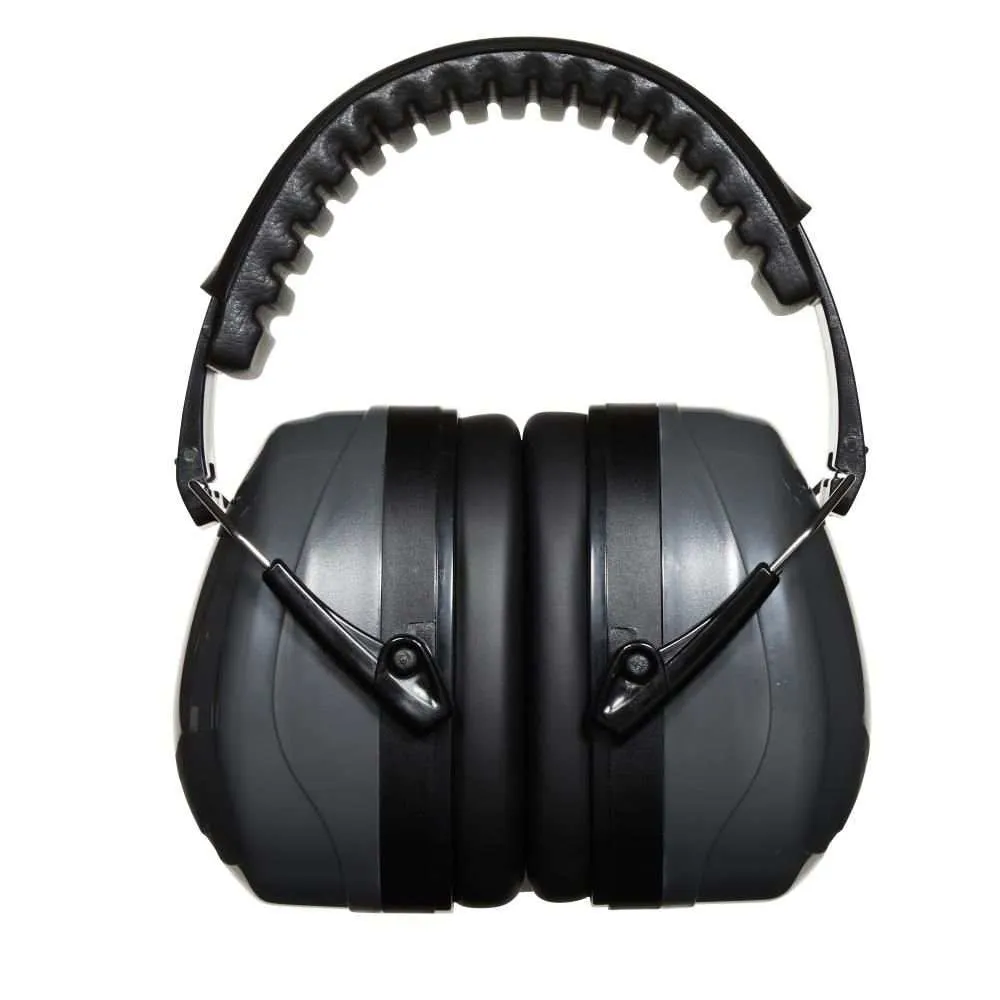 Allen Sound Defender Foldable Safety Earmuffs, Hearing Protection, Black/Gray