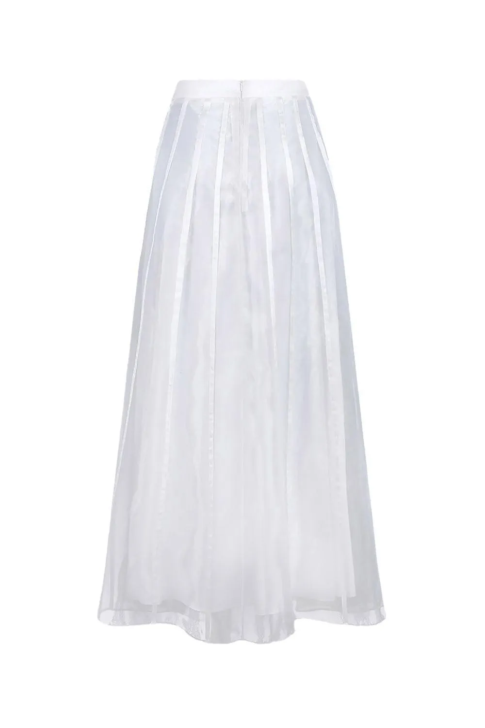 Amaryllis A-line High Waist Organza Maxi Skirt