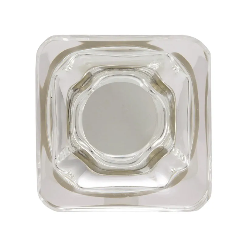 Amerock Glacio Square Cabinet Knob 1-5/16 in. Clear/Champagne 1 pk