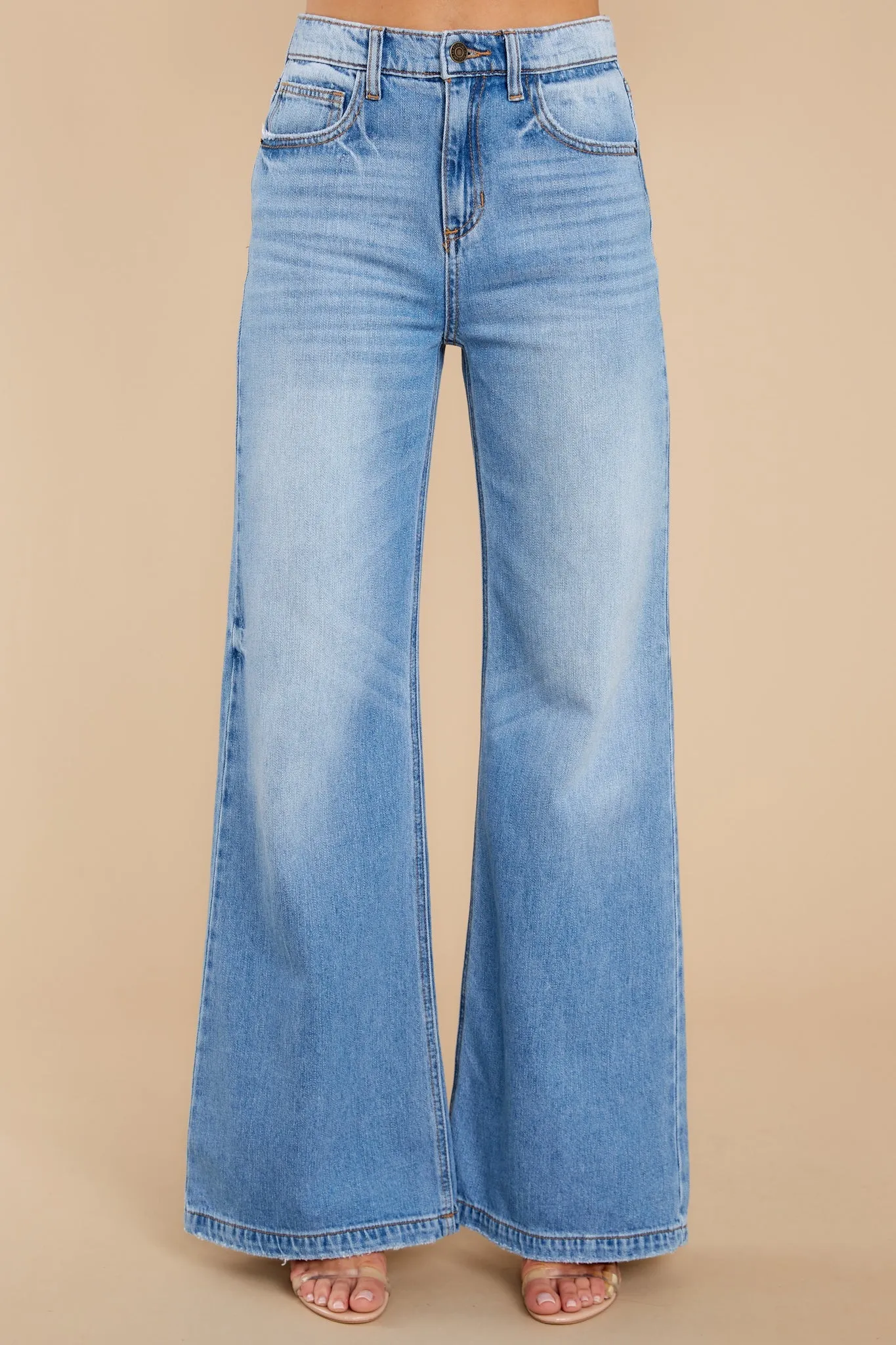 Another Jam Session Medium Wash Wide Leg Jeans