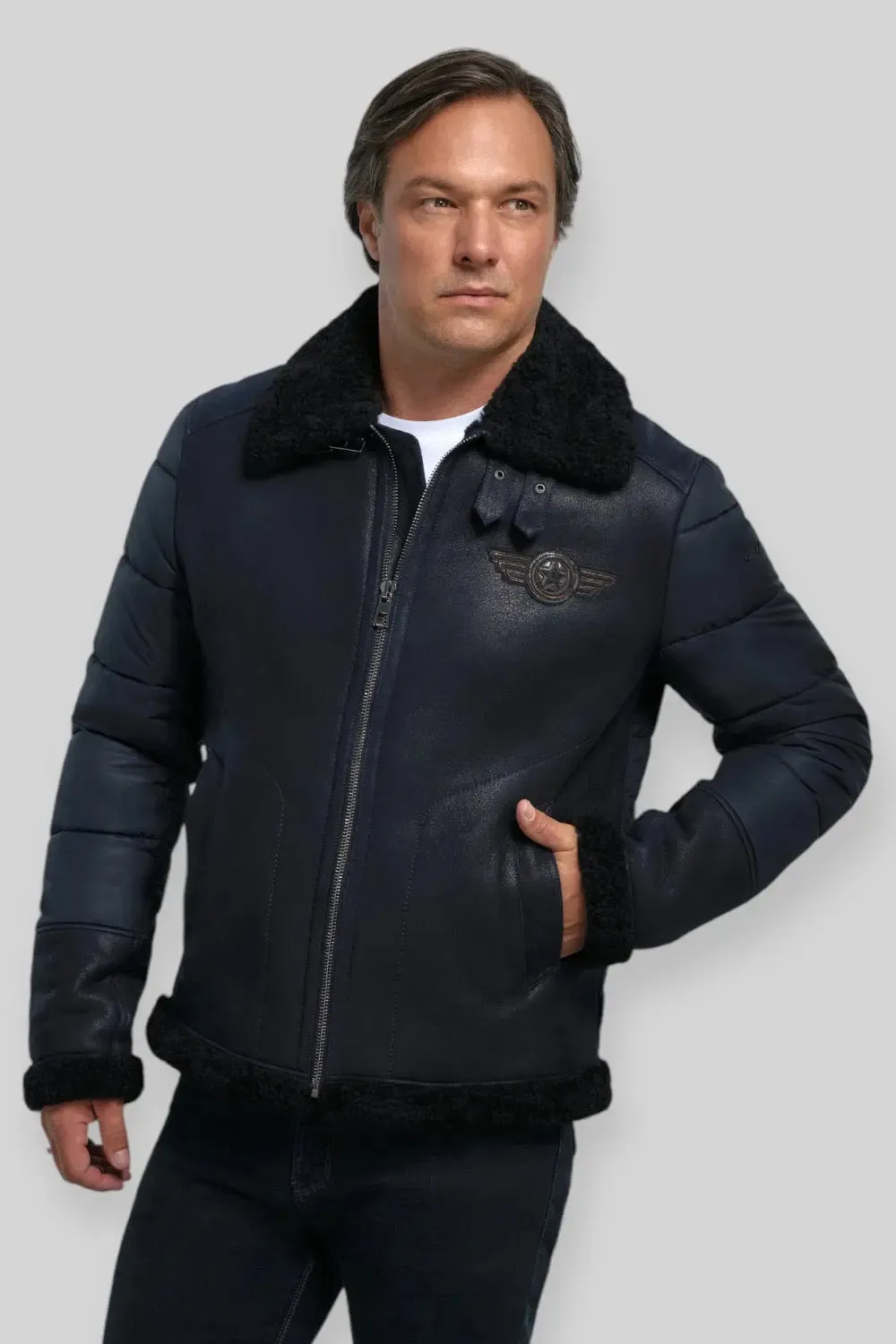 Antonio Sheepskin B-3 Bomber Jacket