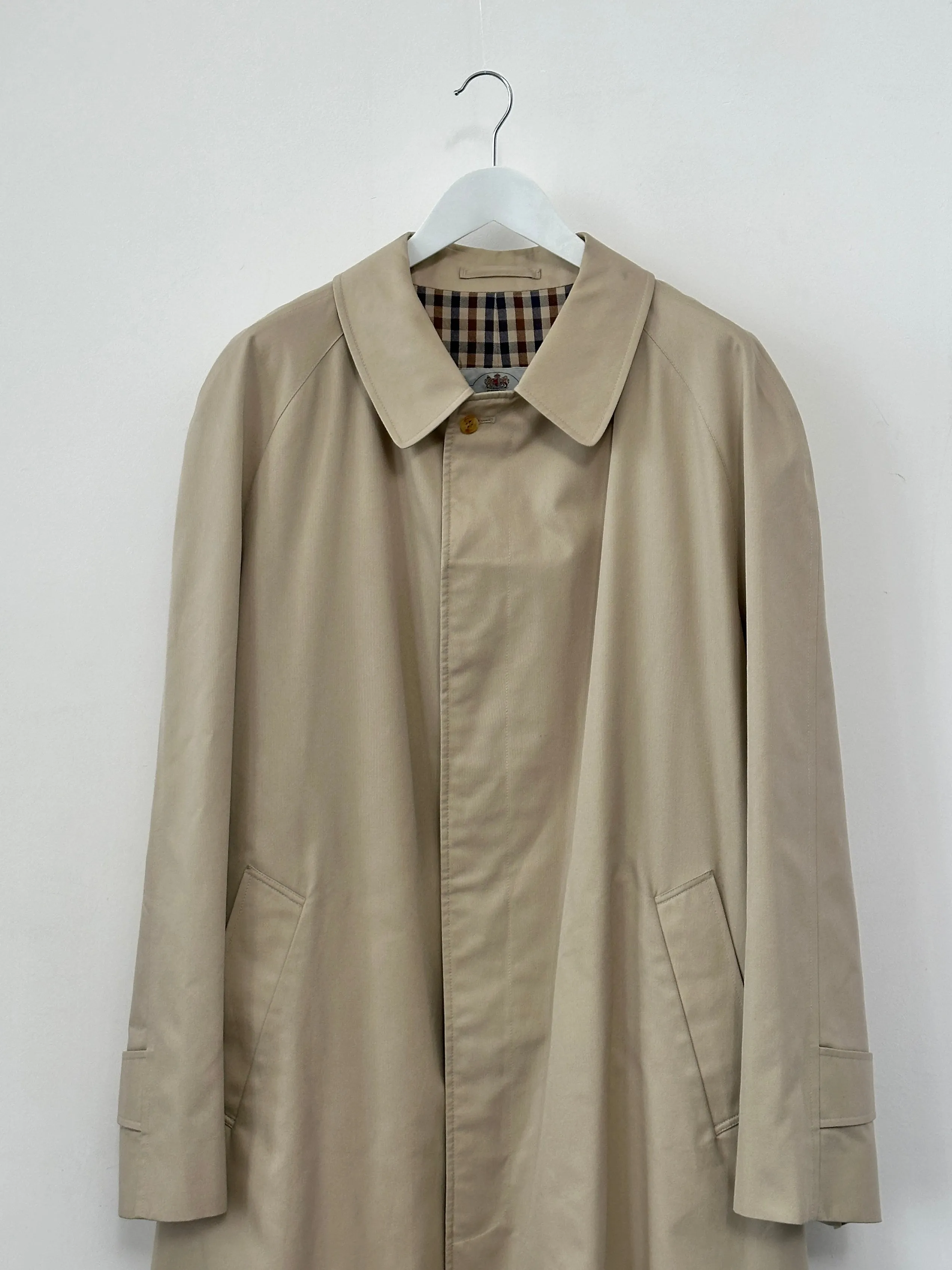 Aquascutum Cotton Concealed Placket Trench Coat - XXL