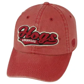 Arkansas "Hogs" Razorbacks TOW Vintage Cardinal Park Style Adj. Slouch Hat Cap