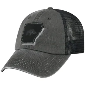 Arkansas Razorbacks TOW Black "Land" Mesh Adj. Relax Hat Cap