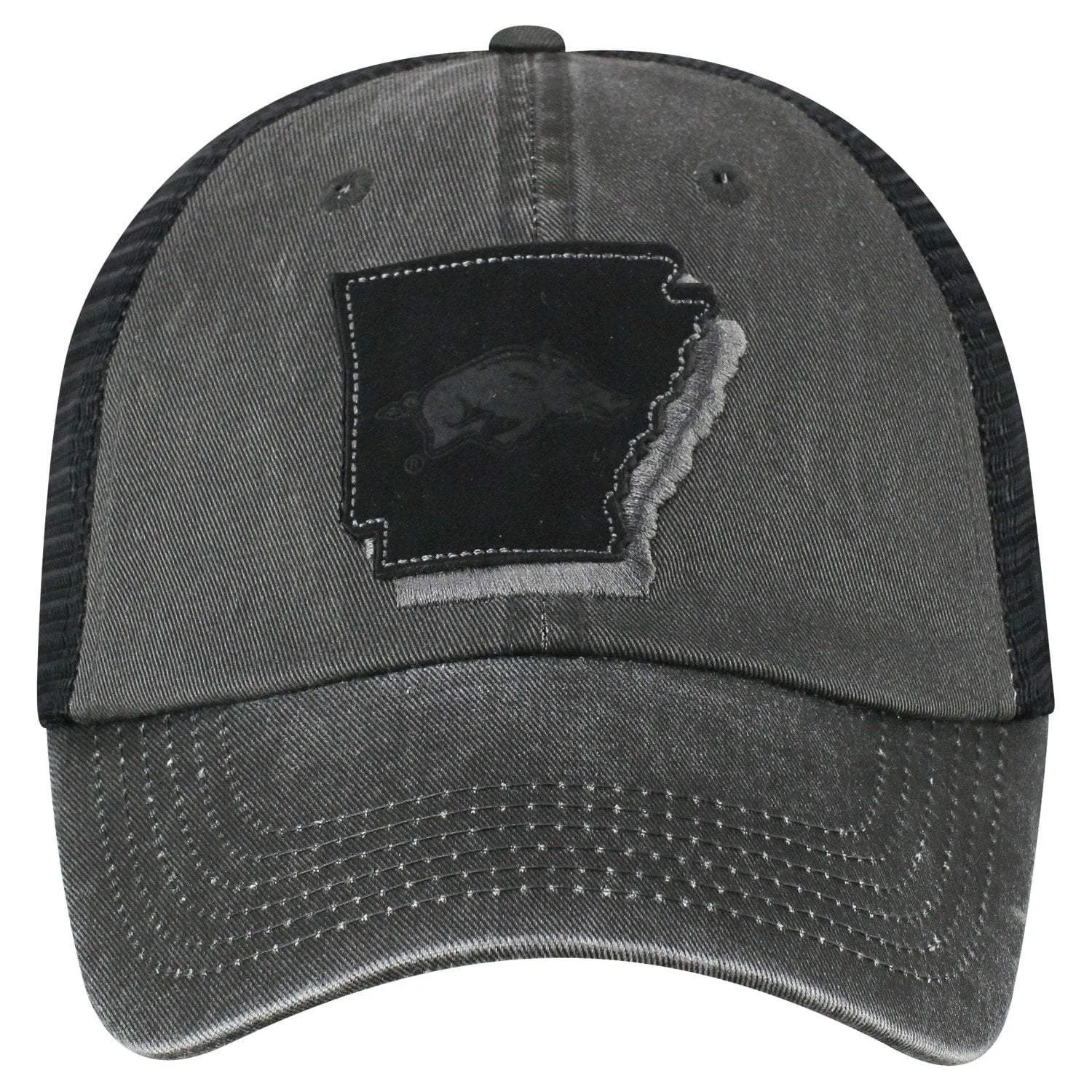 Arkansas Razorbacks TOW Black "Land" Mesh Adj. Relax Hat Cap