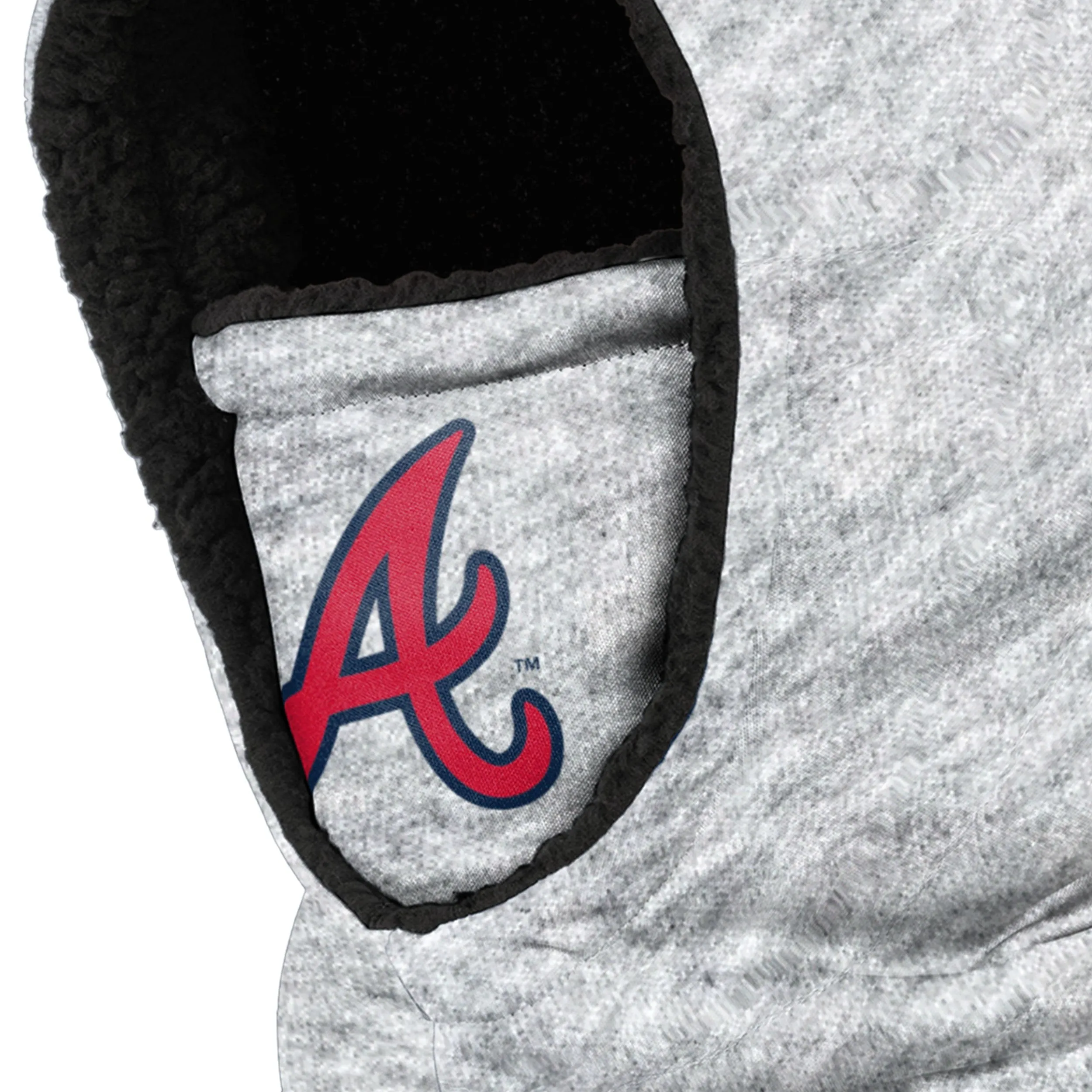 Atlanta Braves MLB Heather Grey Big Logo Hooded Gaiter