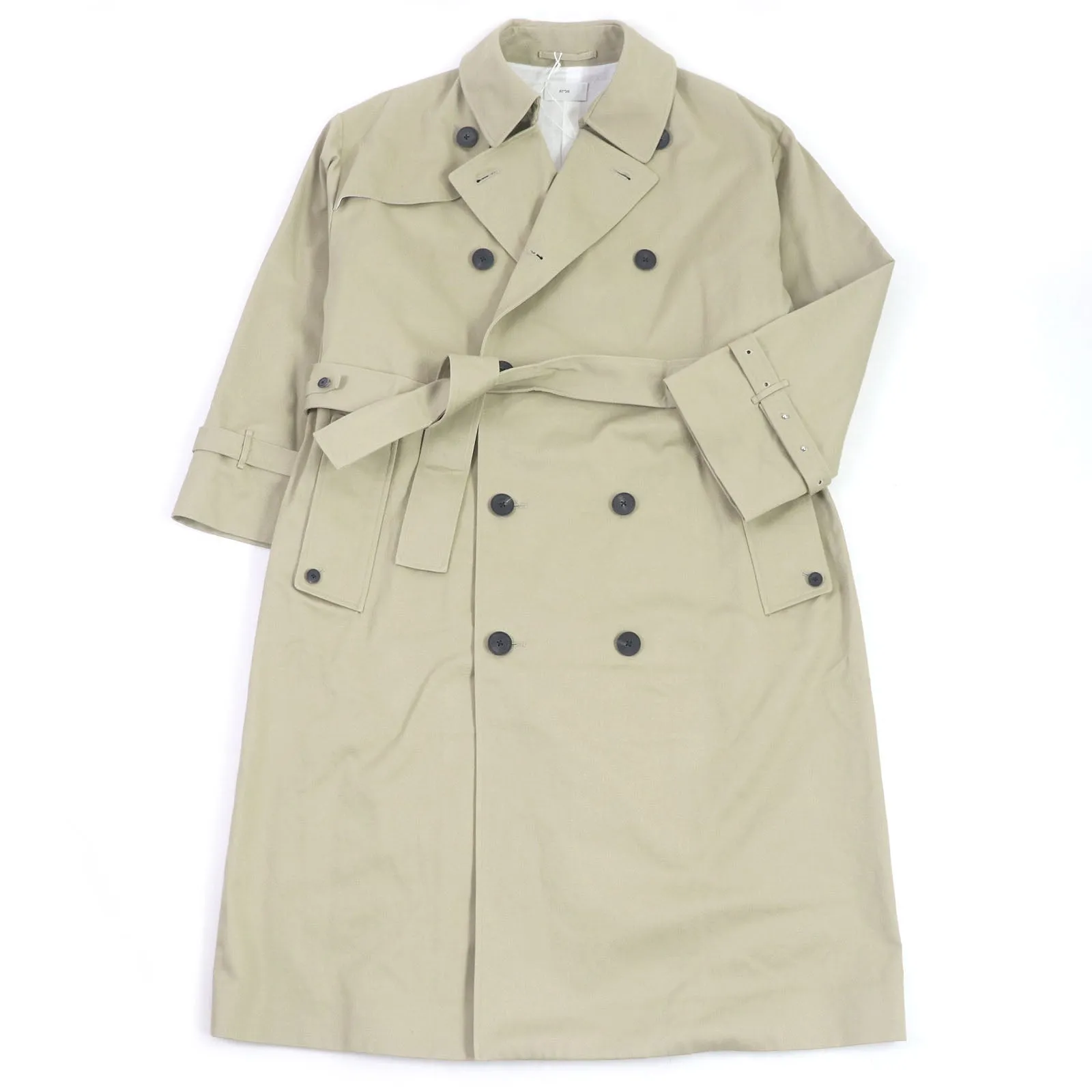 ATON Cotton Oversized Trench Coat Beige