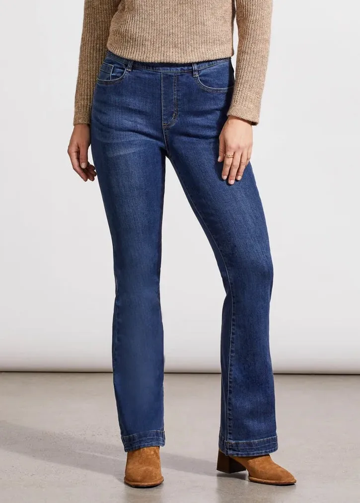 Audrey Pull-On Flare Jeans in Bluemoon