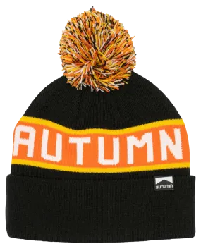 Autumn Burnout Pom Beanie - Black