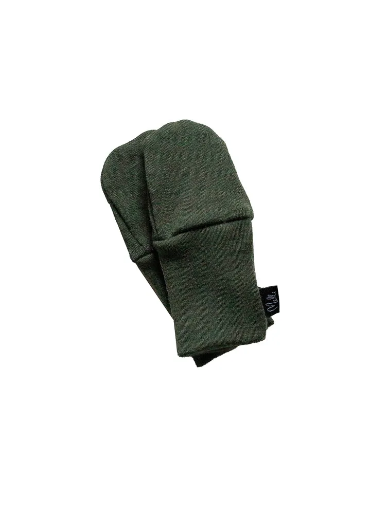 Baby's Merino Wool Gloves Dark Green