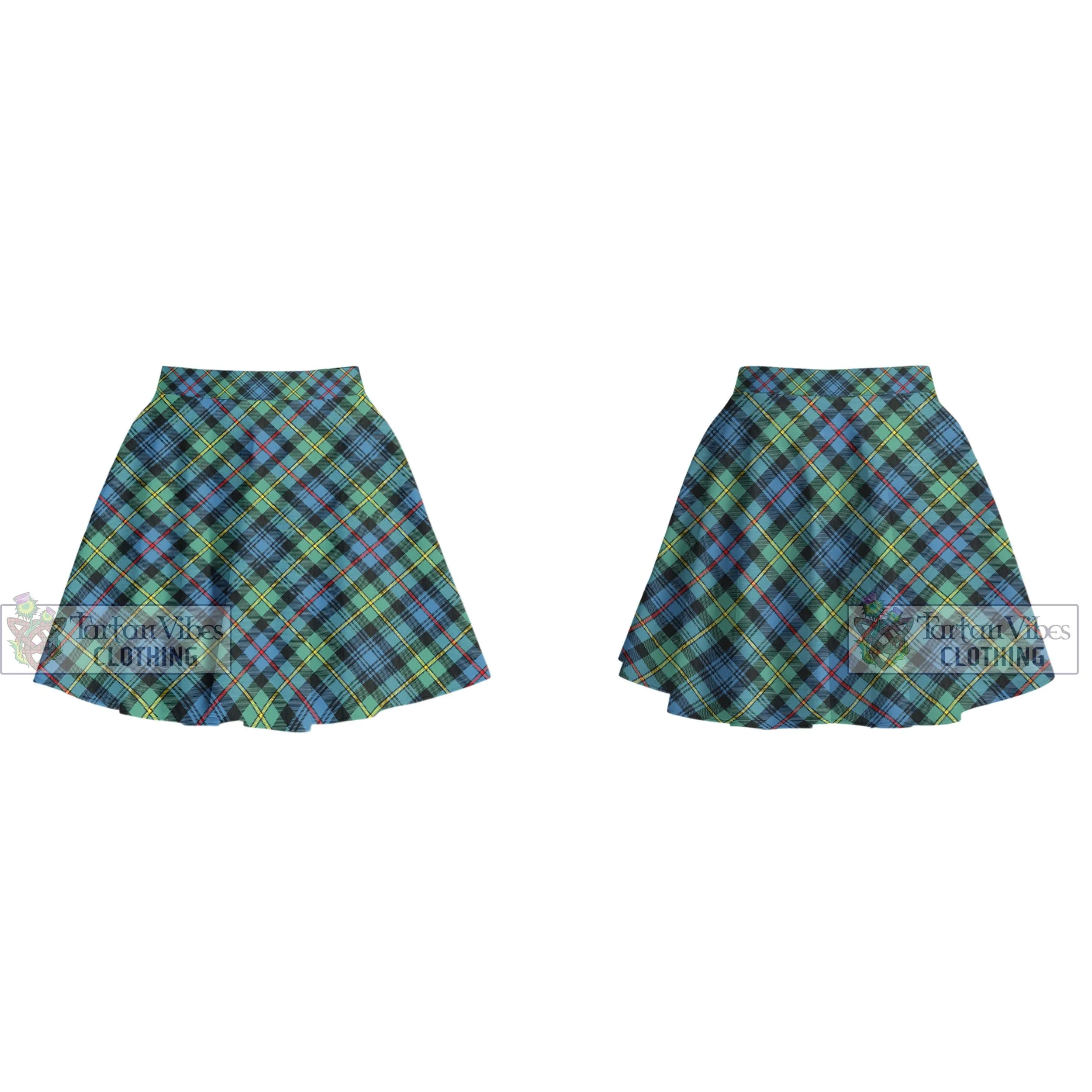 Baillie Ancient Tartan Women's Plated Mini Skirt