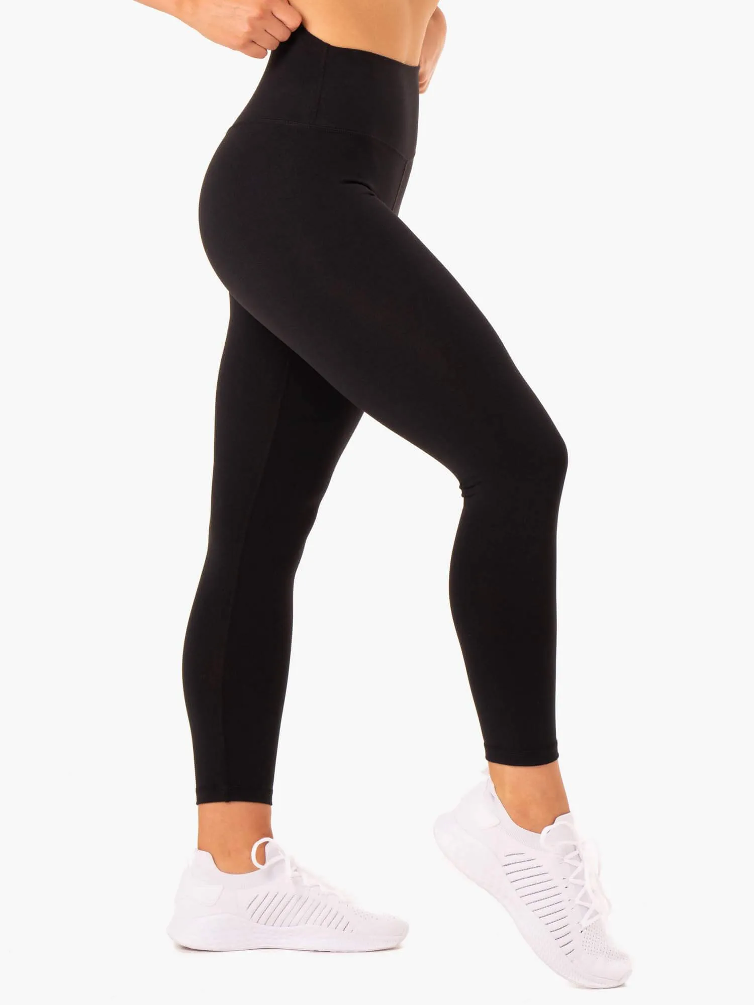 Base Full Length High Waisted Leggings - Black