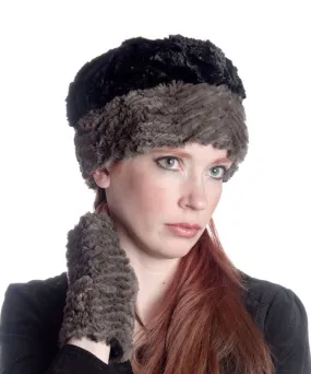 Beanie Hat, Reversible - Chevron Faux Fur (SOLD OUT)