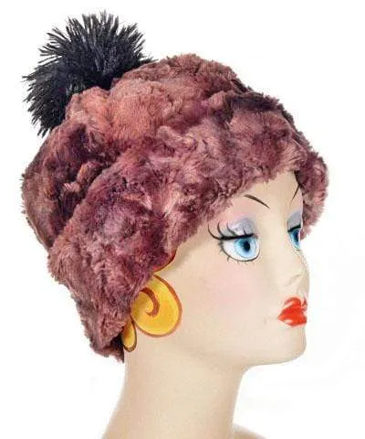 Beanie Hat, Reversible - Luxury Faux Fur in Highland (Thistle - Limited Availability)