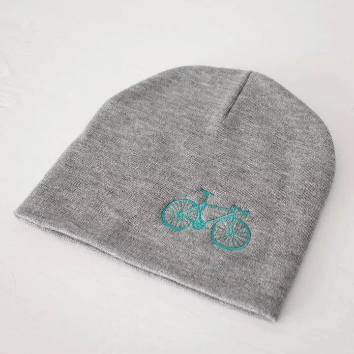 Beanie With Embroidered Road Bike