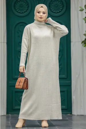 Beige Sweater Dress