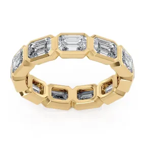 Bezel Set Emerald Cut Eternity Wedding Band- The Cape Town Wedding Band