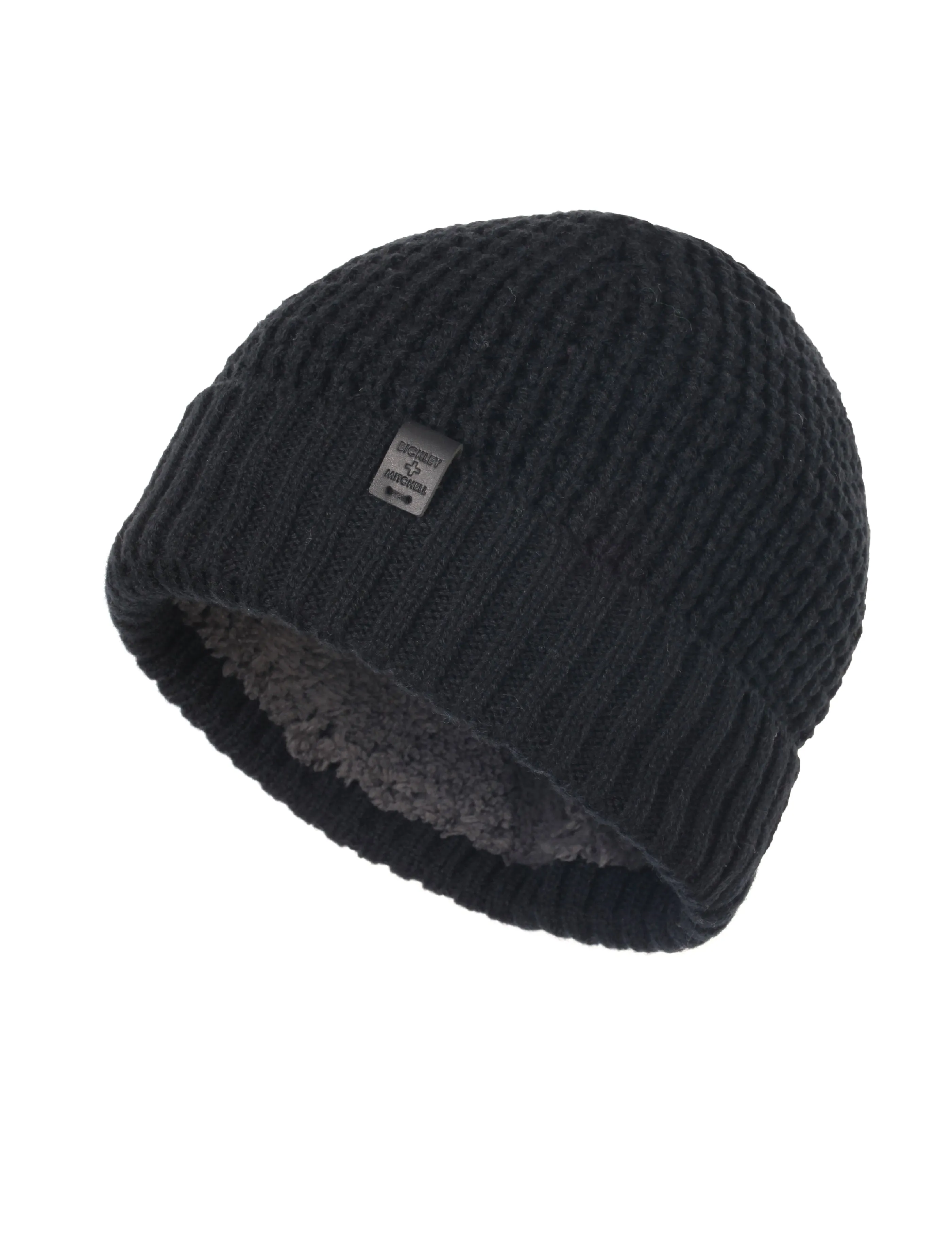 Bickley   Mitchell Sherpa Lined Interior Thick Knit Cuffed Beanie