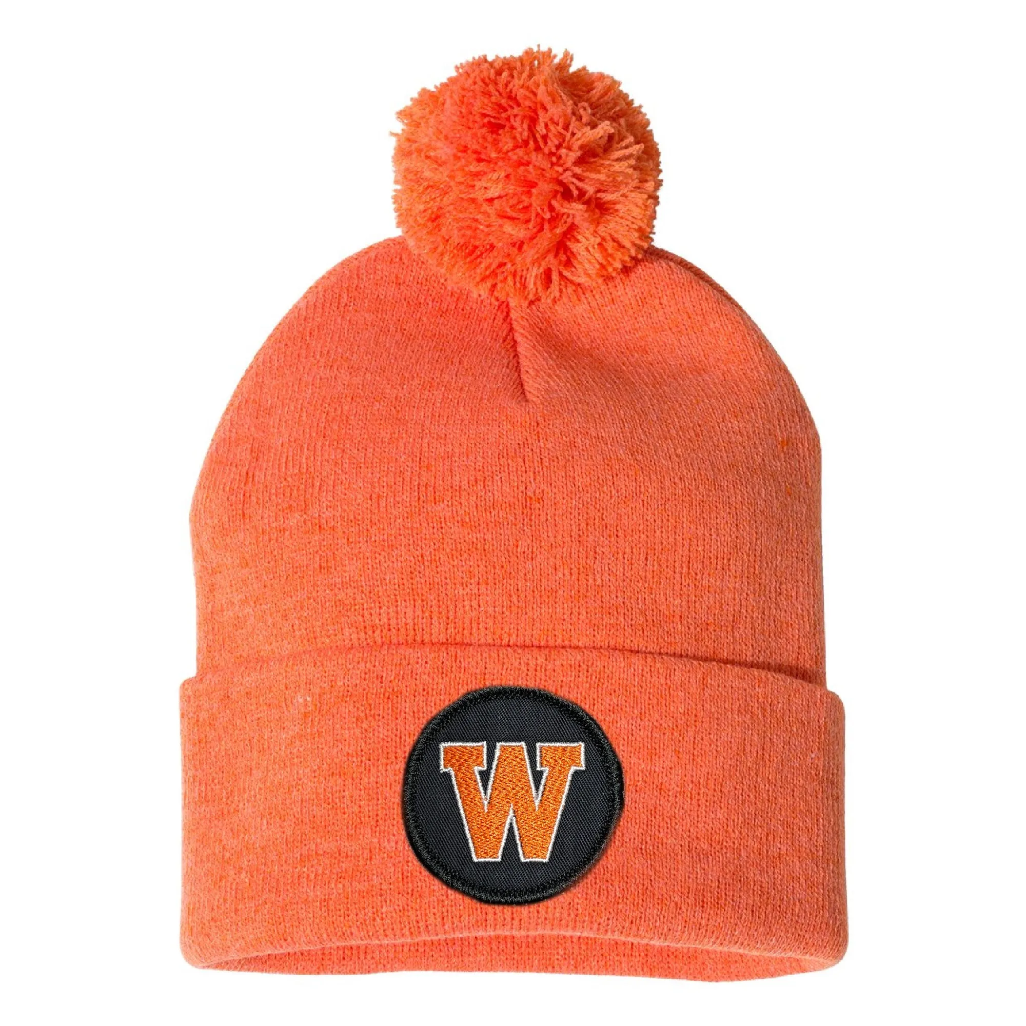 Black Round Patch West De Pere Beanies