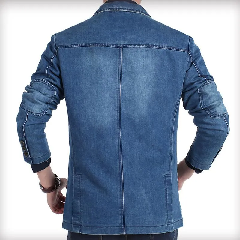 Blazer en jean vintage pour homme