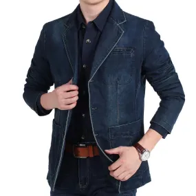 Blazer en jean vintage pour homme