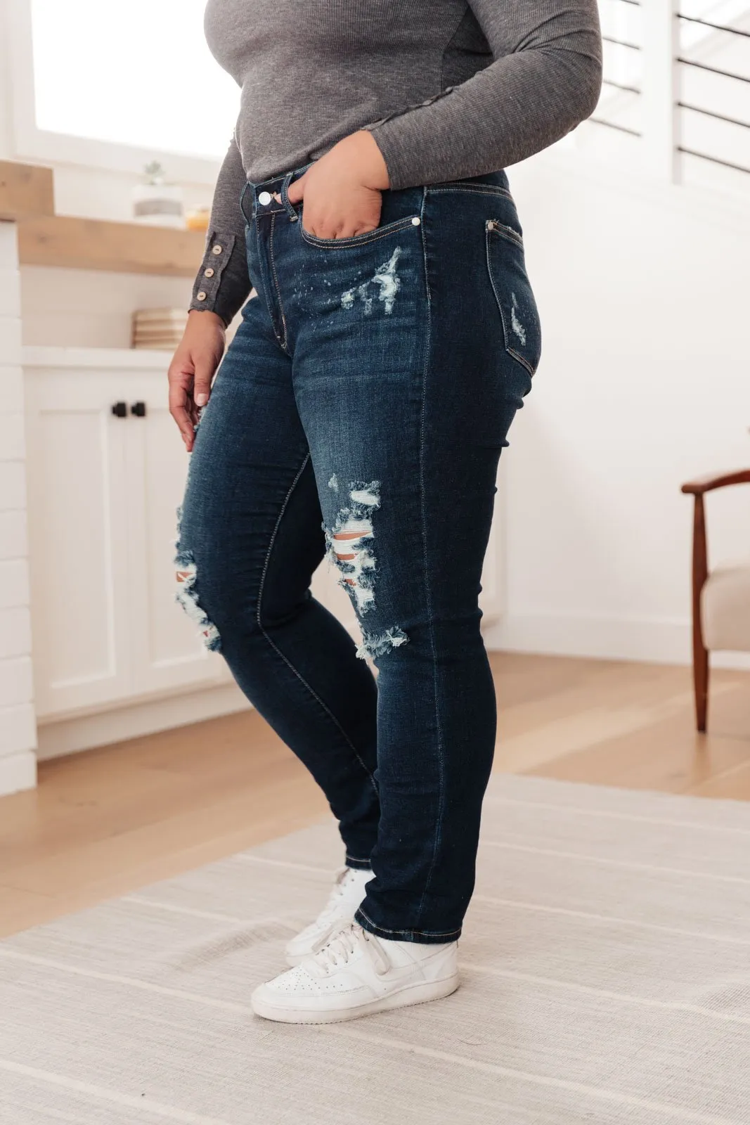 Bleach Splash Boyfriend Jeans