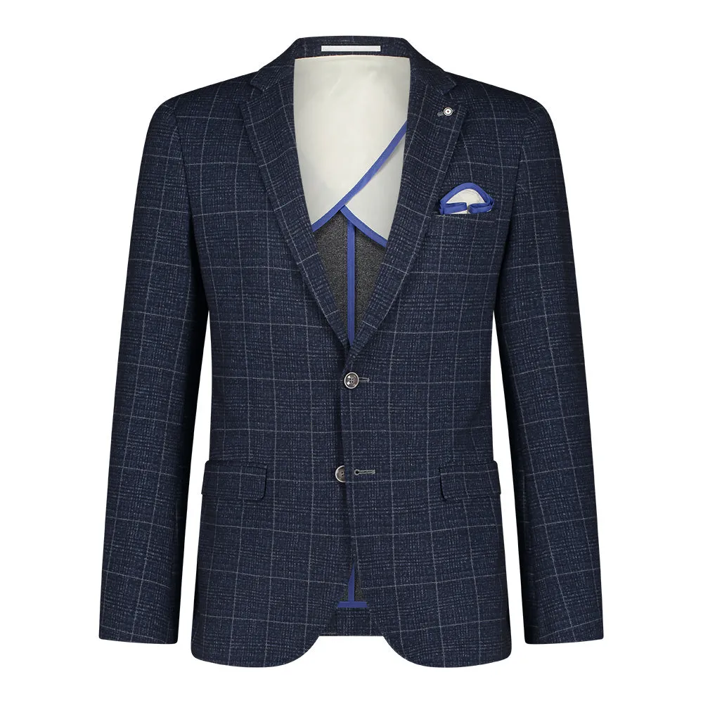 BLUE INDUSTRY Bold Check Jacket Blue