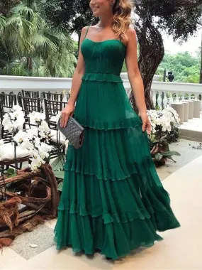 Boho Maxi Sexy Ruffled Evening Dress