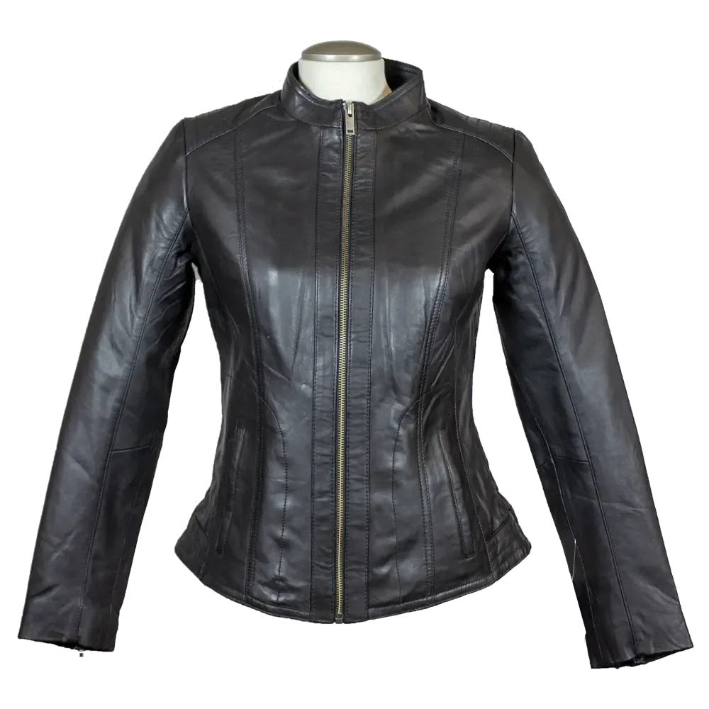 BOL Women's Zip Up Leather Jacket