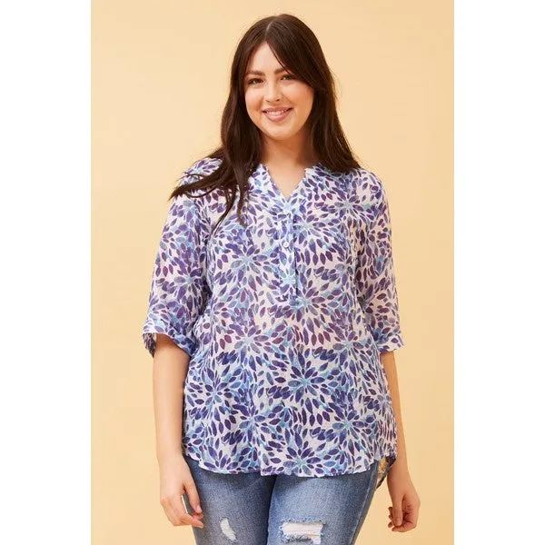 BONDI ABSTRACT BOHO BLOUSE