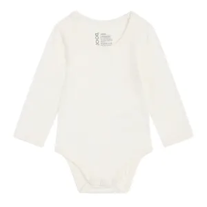 Boody Baby Long Sleeve Bodysuit Natural White