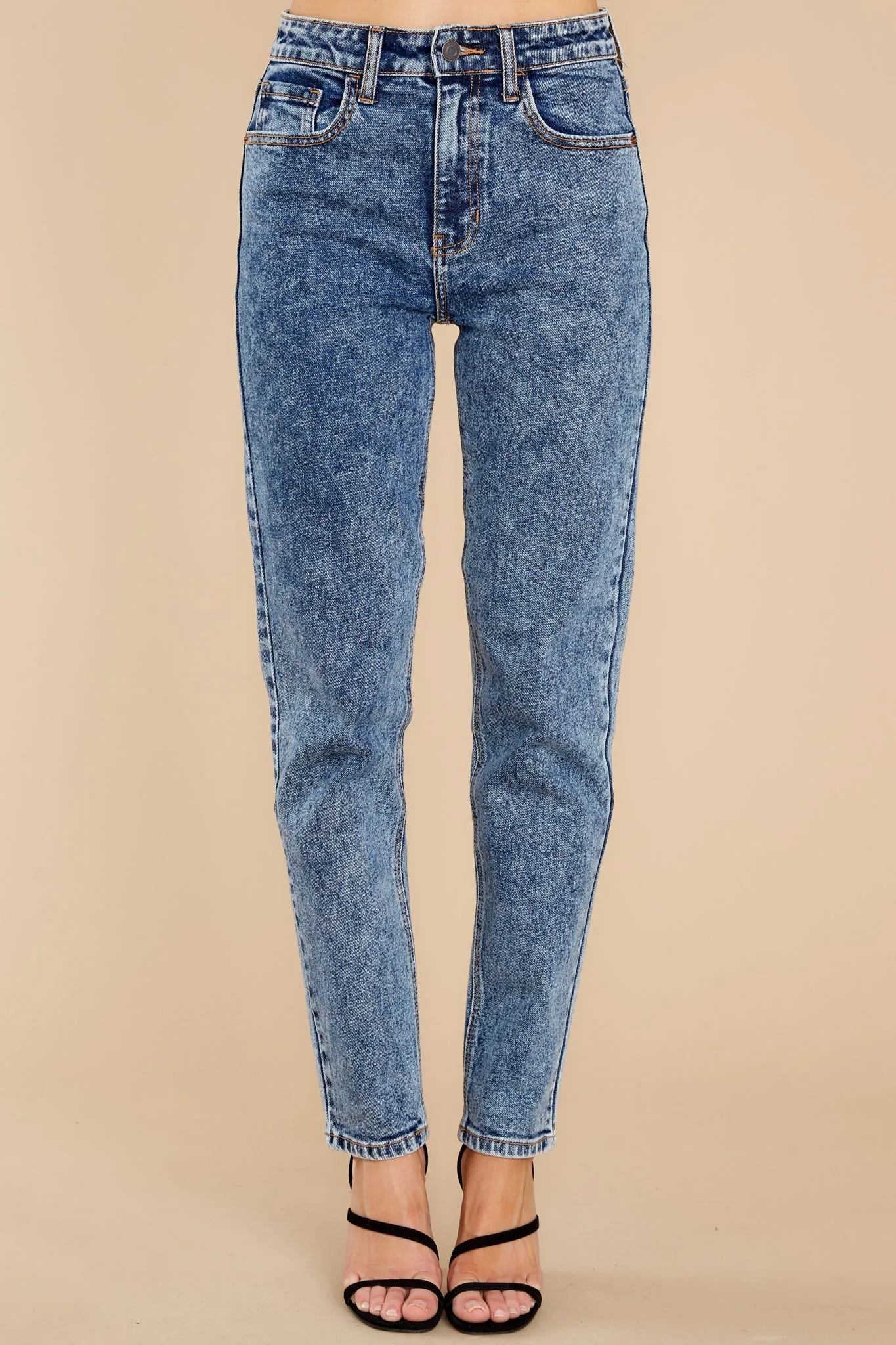 Brand New Ideas Dark Acid Wash Straight Jeans