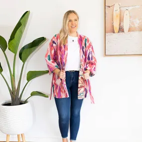 Brink Pink Reversible Quilt Jacket