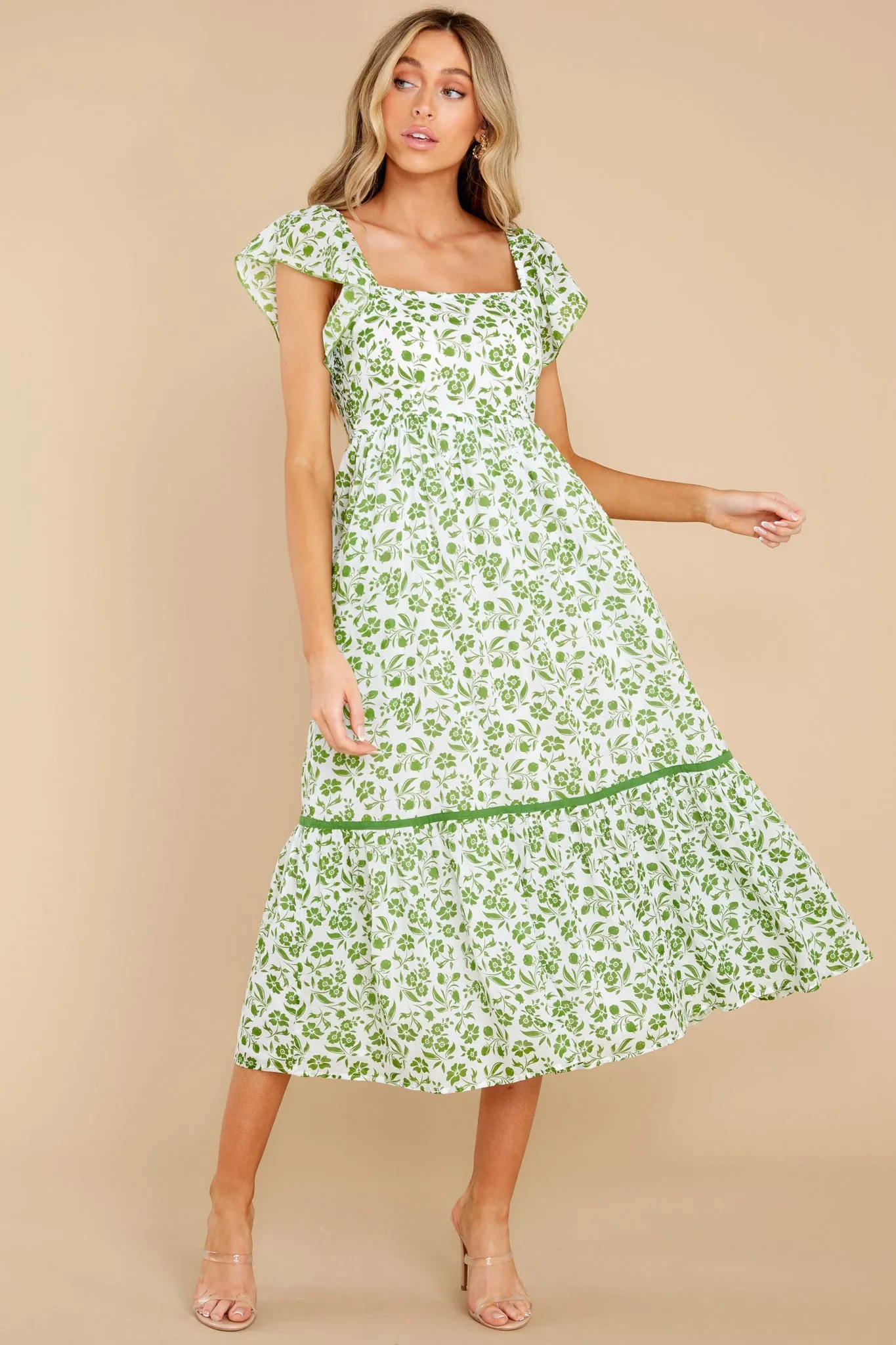 Brooke Picnic Lime Floral Dress