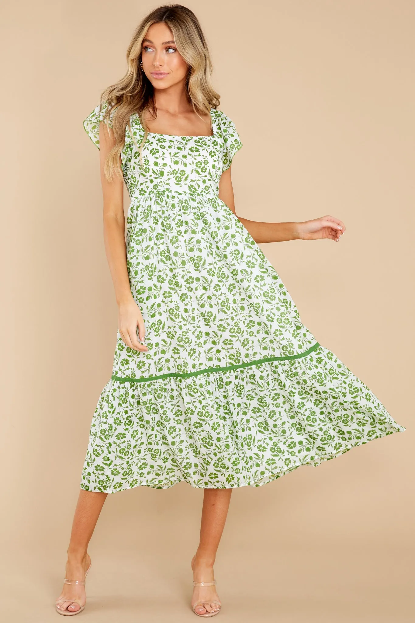 Brooke Picnic Lime Floral Dress