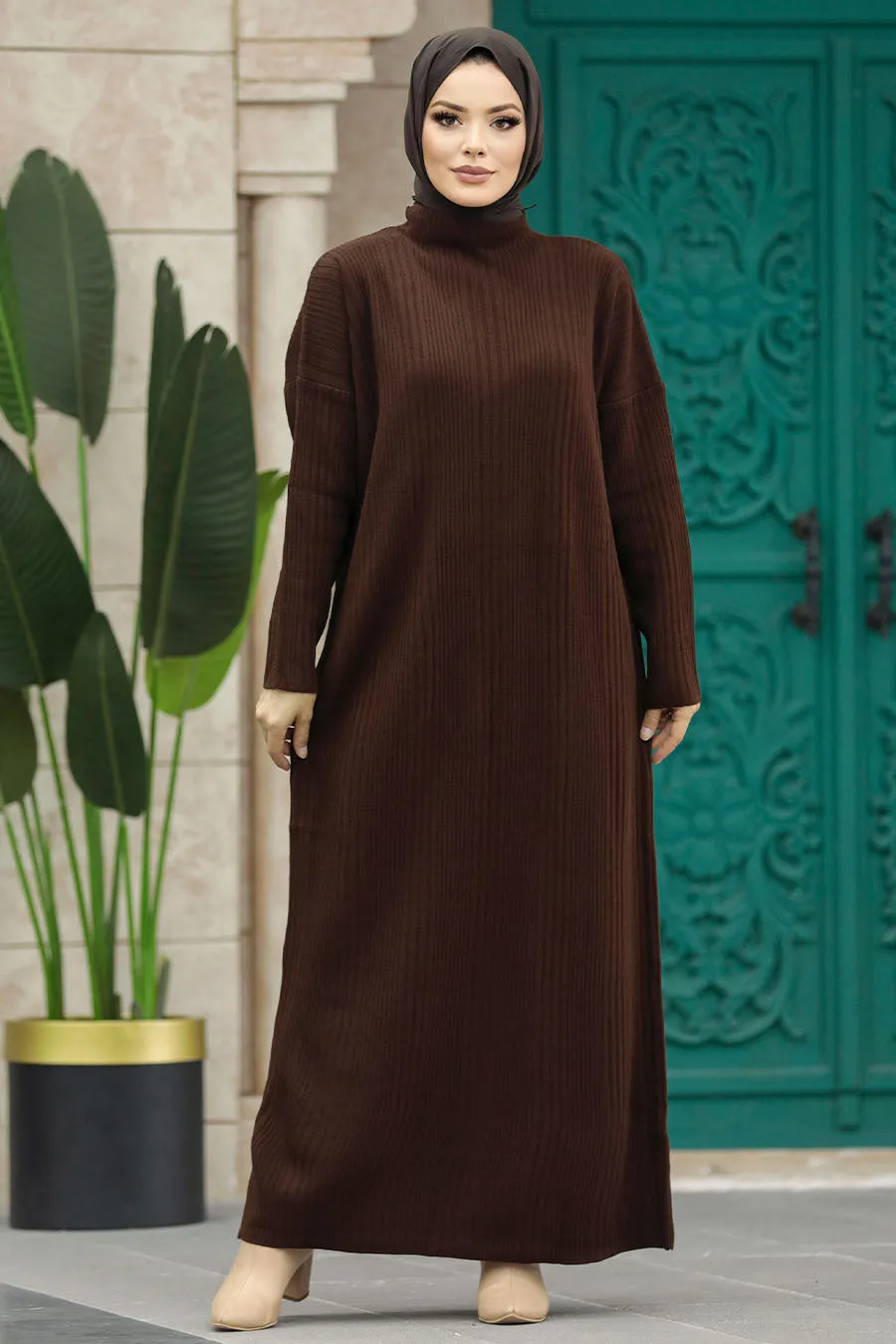 Brown Sweater Dress