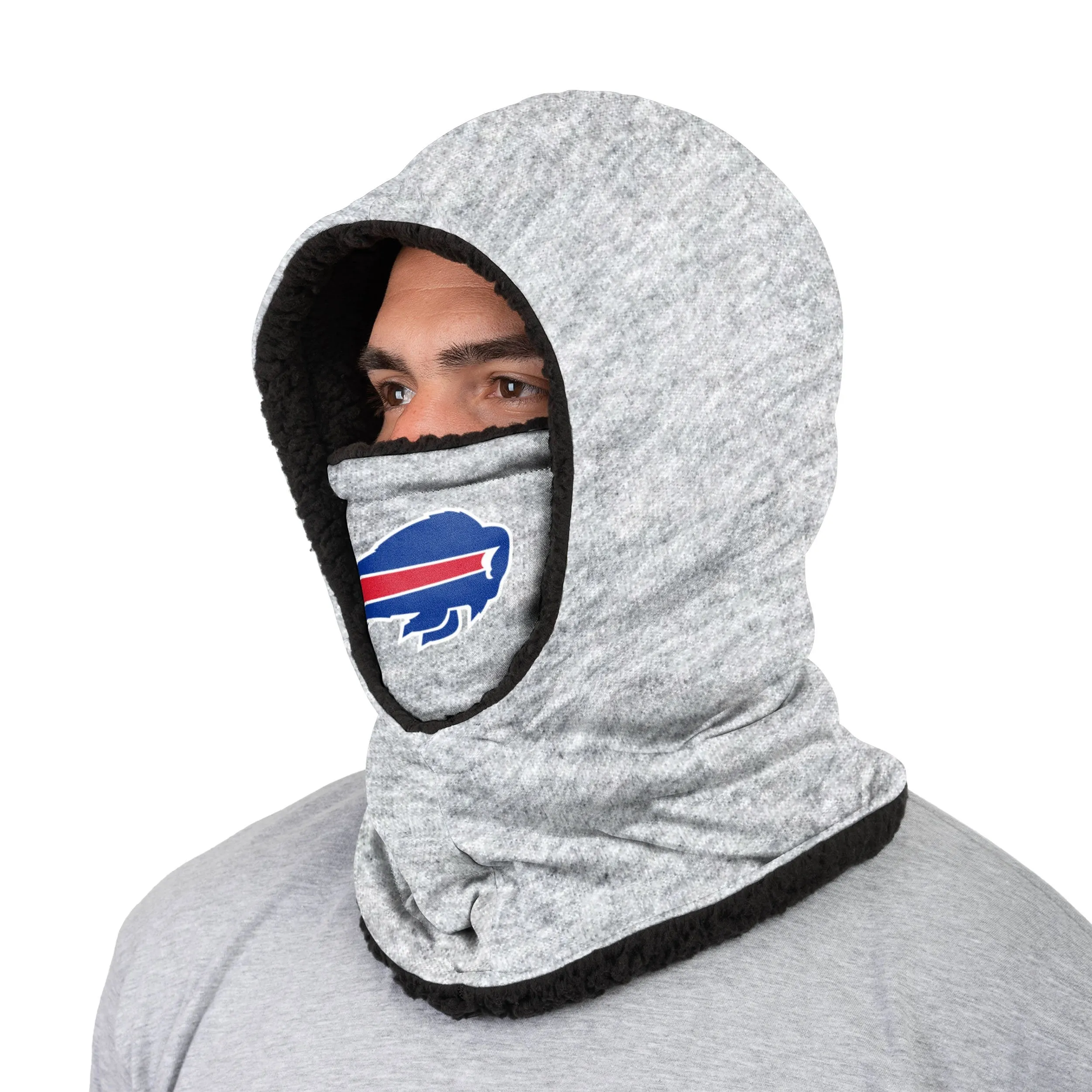 Buffalo Bills NFL Heather Grey Big Logo Hooded Gaiter