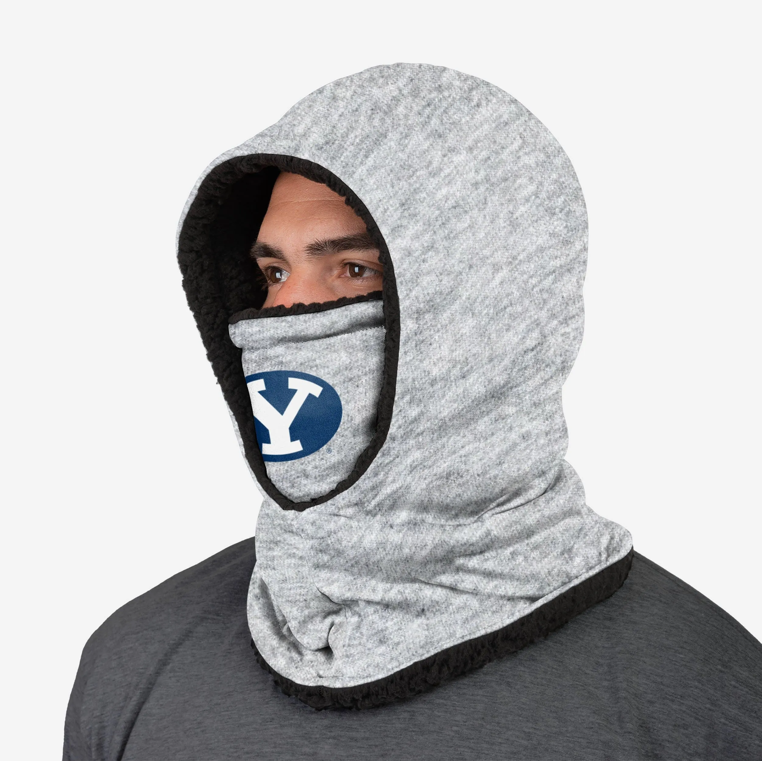 BYU Cougars Heather Grey Big Logo Hooded Gaiter